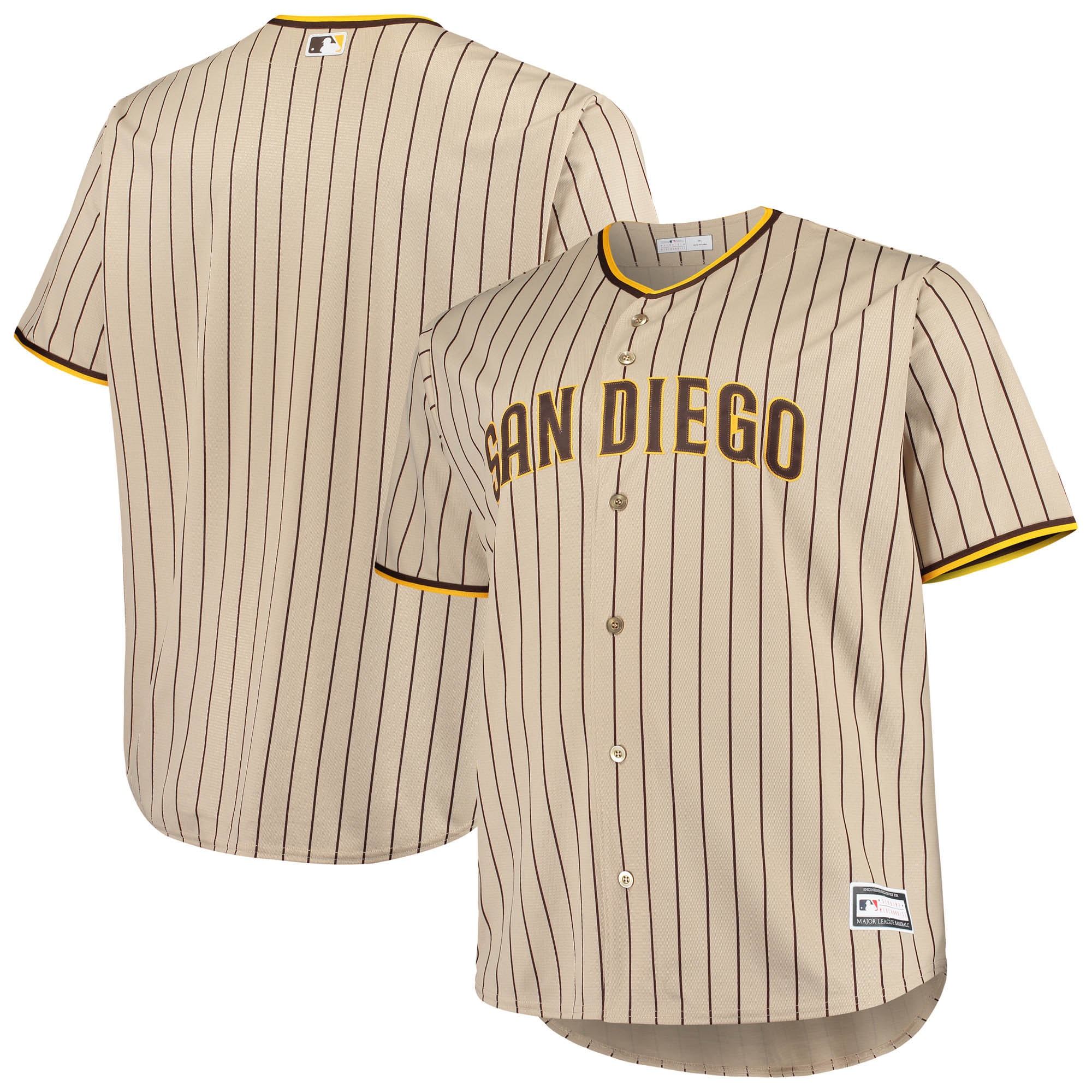 Men’s San Diego Padres Brown Big & Tall Road Team Jersey