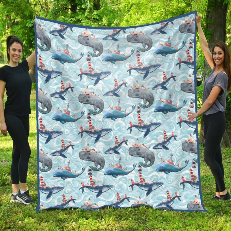 Whale ocean quilt – maria