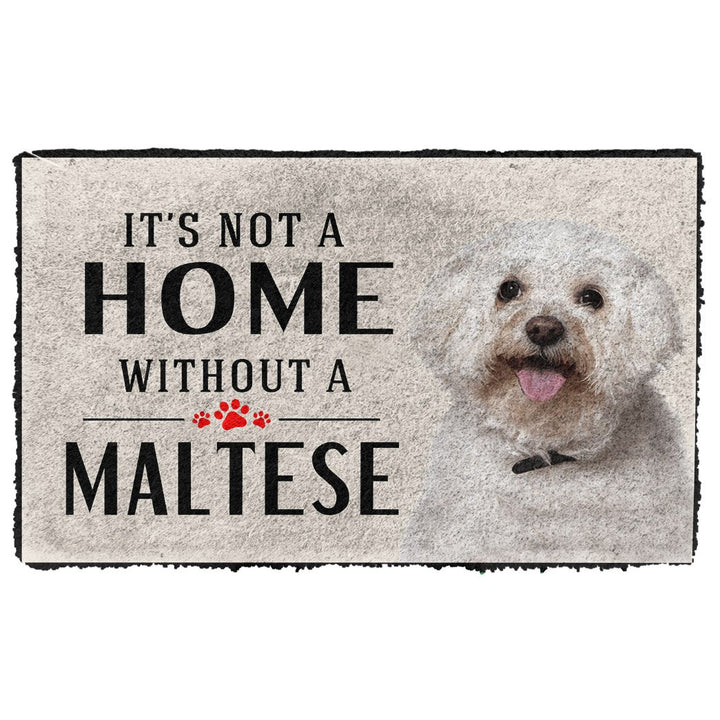 Waybackapparel Its Not A Home Without A Maltese Custom 3D Doormat