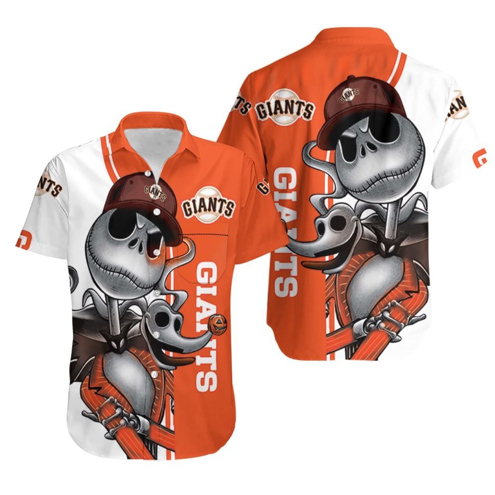 San Francisco Giants jack skellington and zero Hawaiian Shirt