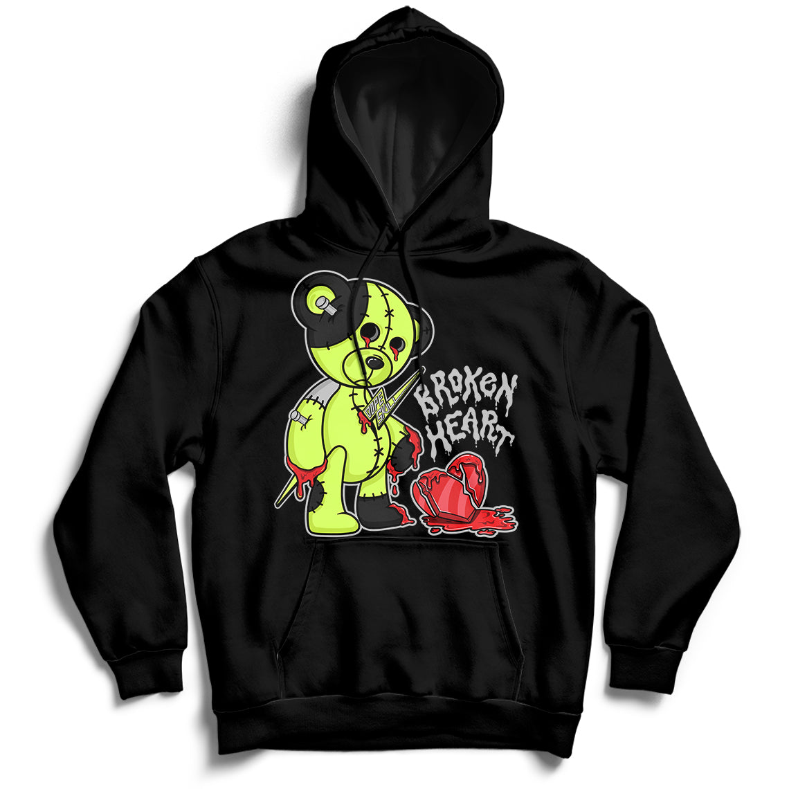 Broken Heart Unisex Hoodie Match Yz Boost 700 Mnvn Phosphor