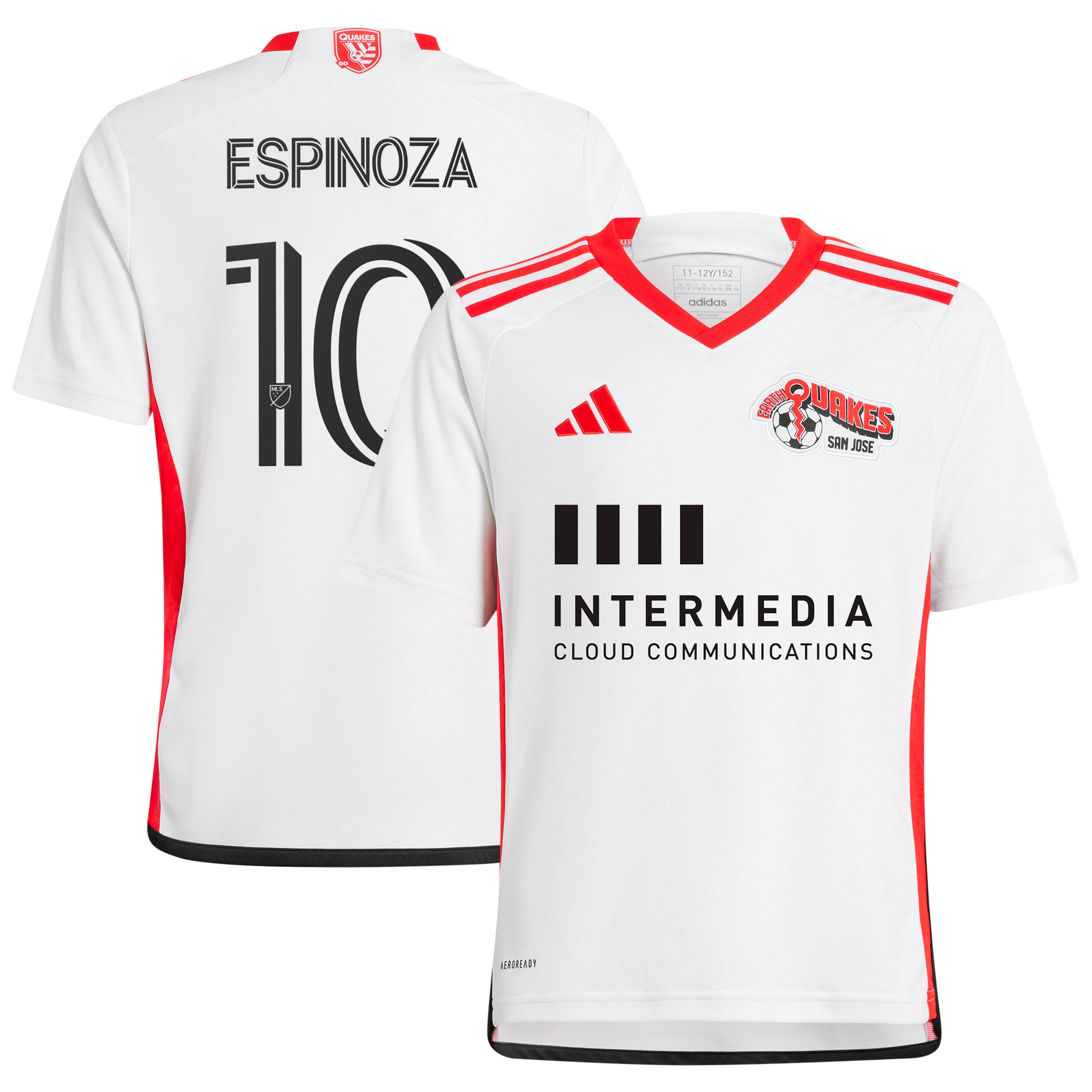 Cristian Espinoza San Jose Earthquakes Youth 2024 The 50 Kit Replica Player Jersey – White