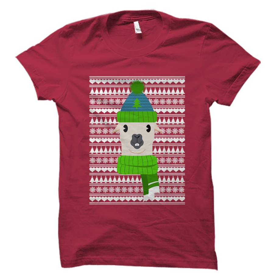 Ugly Christmas T-Shirt – Lama Motif