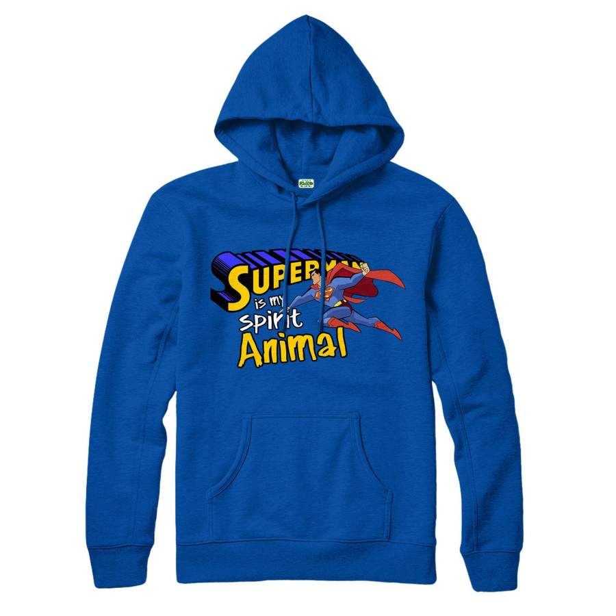 Superman Is My Spirit Animal Adult Parody League Top Gift Justice Hoodie