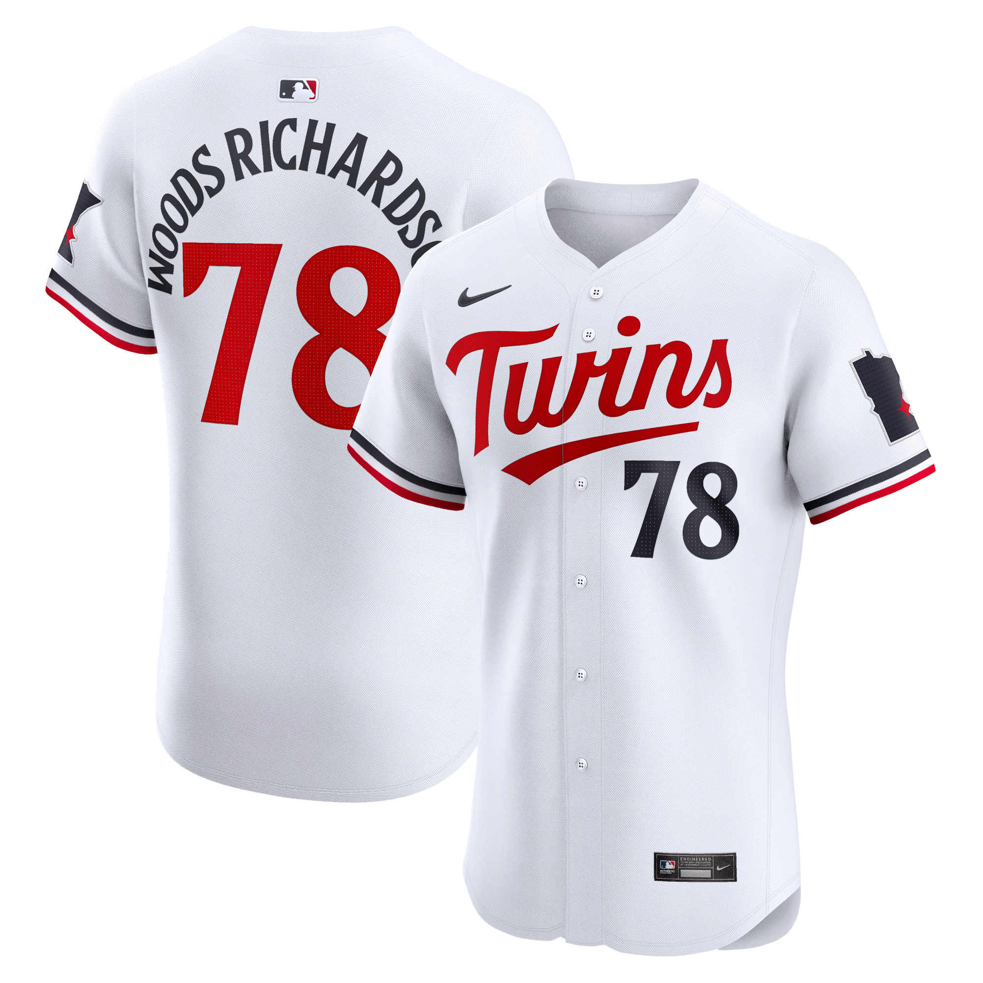 Simeon Woods Richardson Minnesota Twins Home Elite Player Jersey – White