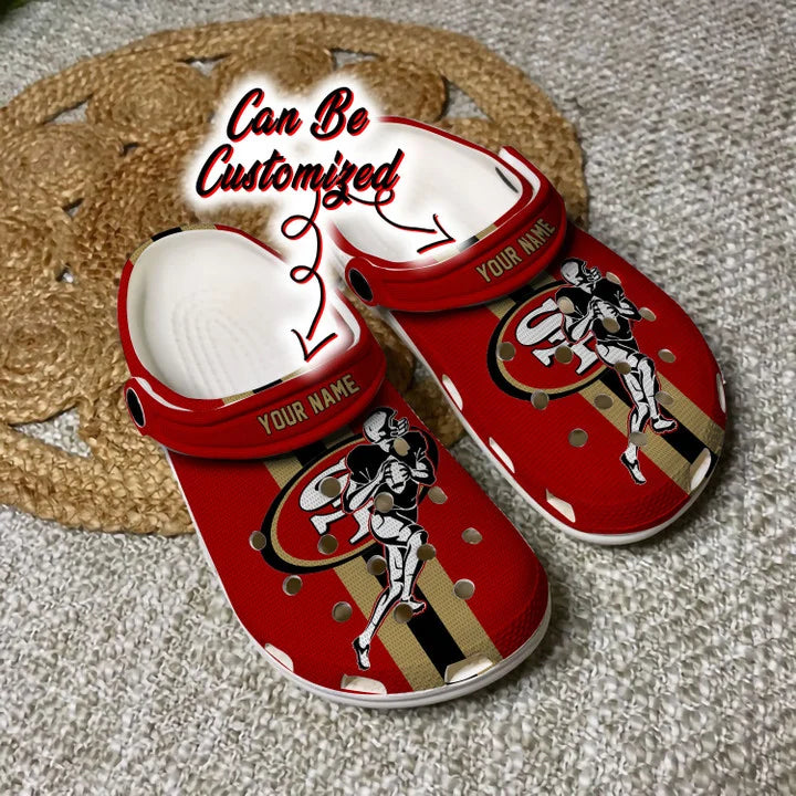 Custom Crocss – San Francisco 49Ers Football Player Clog Shoes