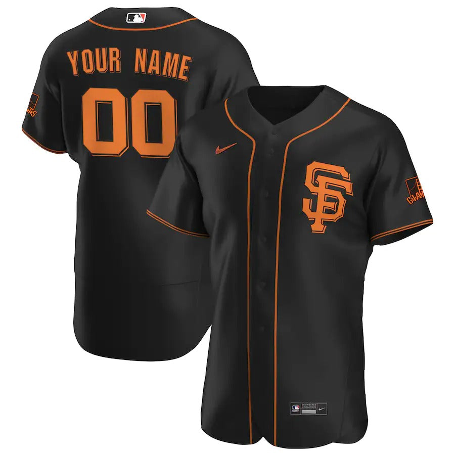 Men’S San Francisco Giants Nike Black Alternate Official Authentic Custom Jersey