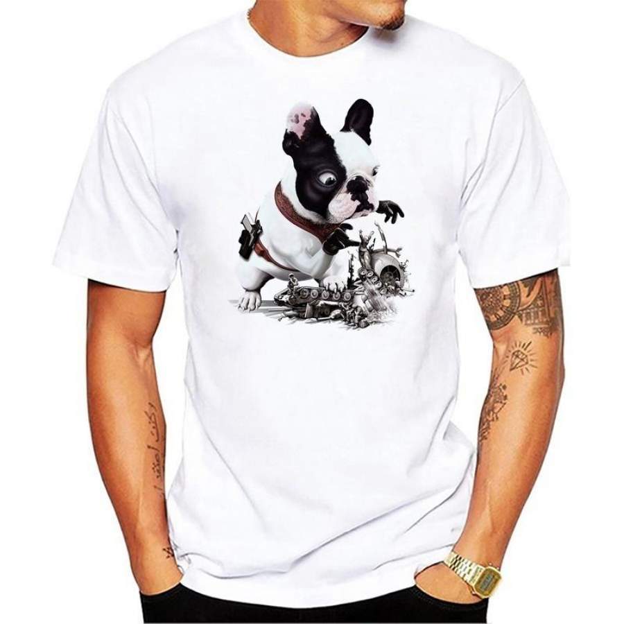 Mission went wrong T-Shirt casual Tops Tees humor man shirts new summer men’s short sleeve French Bulldog design 3D T Shirt