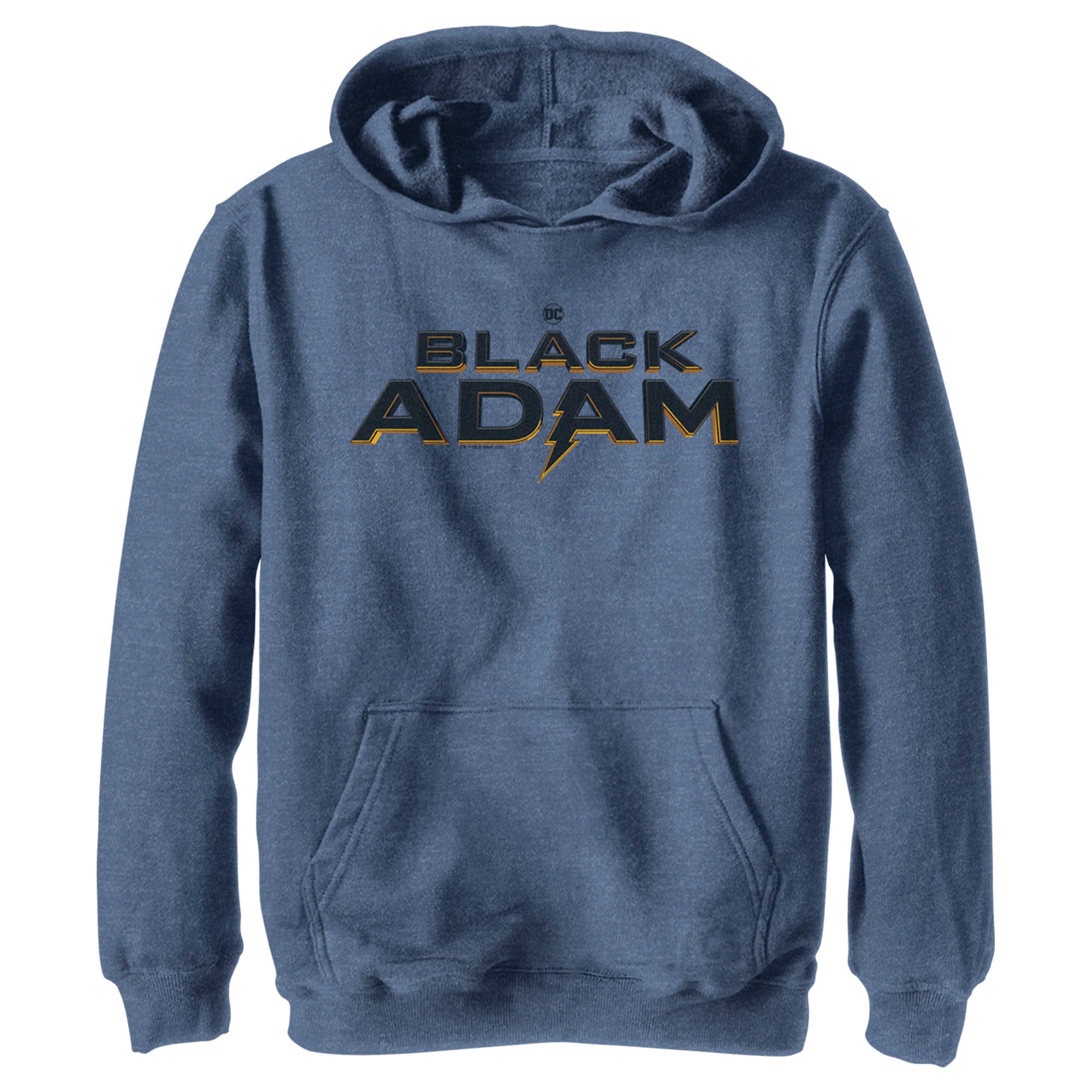 Boy’S Black Adam Black Logo Pull Over Hoodie