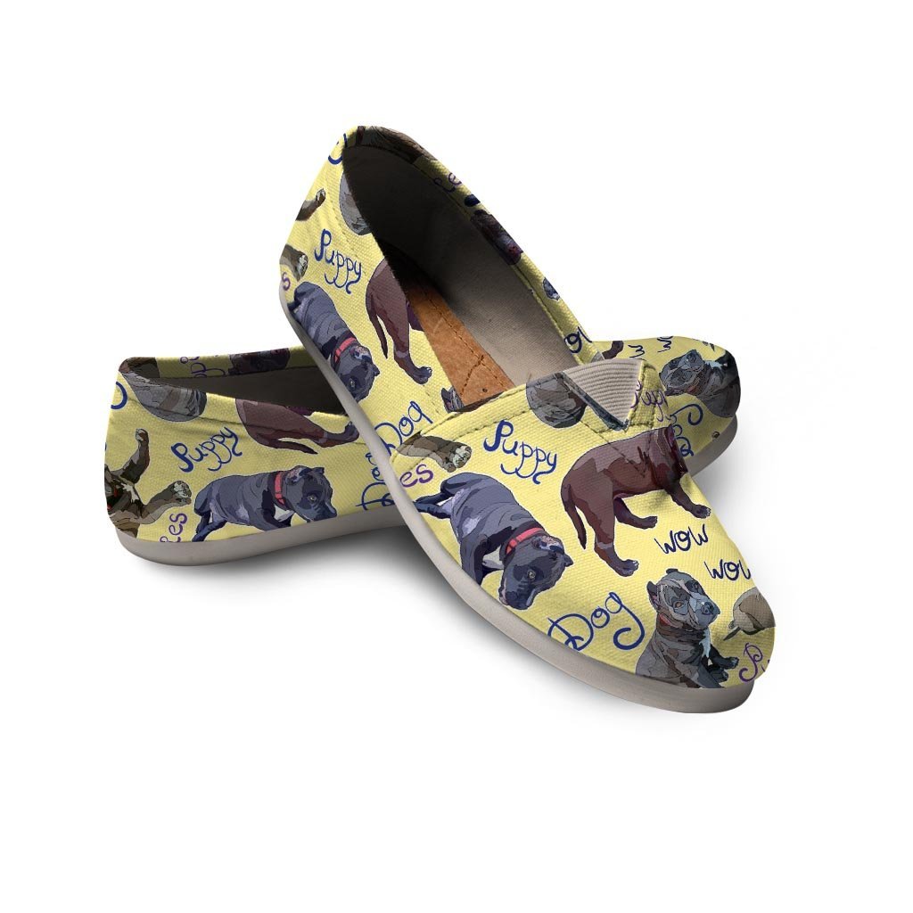 Pitbull Puppy Canvas Shoes