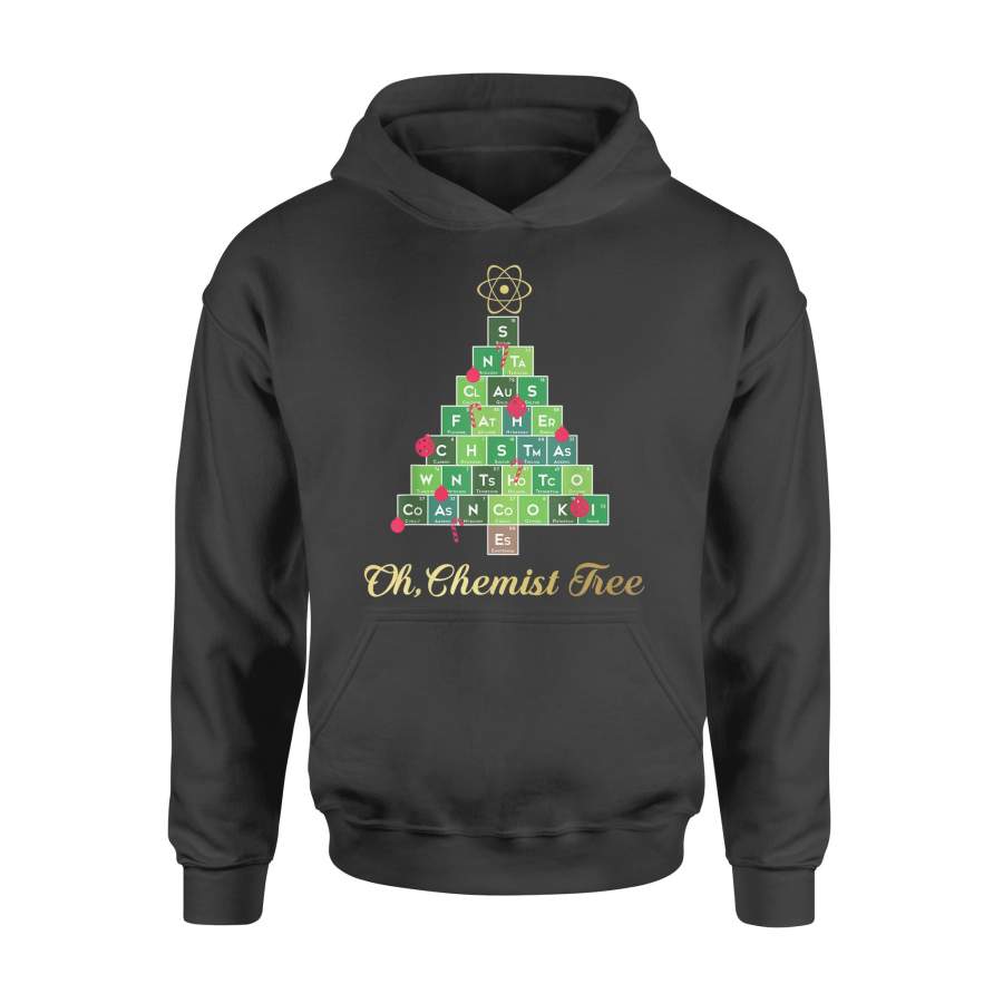 Christmas Science, Chemist Tree Periodic Table Xmas Holiday T-Shirt 1 – Standard Hoodie