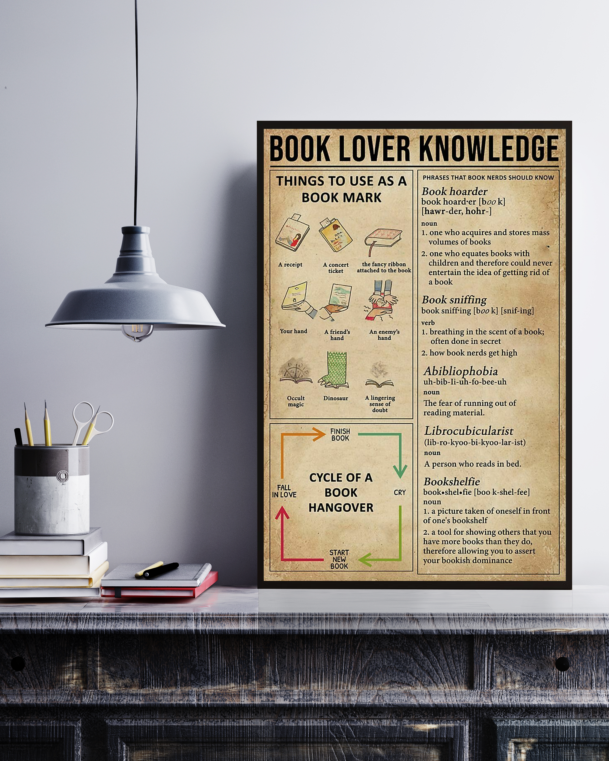 Book Lover Poster Portrait Knowledge Poster No Frame