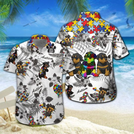 Rottweiler Autism Hawaii Shirt Ha68539