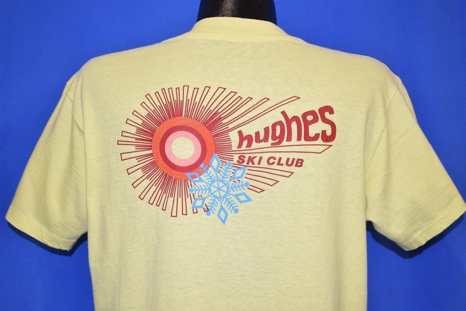 70S Hughes Ski Club Aircraft Company South Bay California T-Shirt Vintage Tee