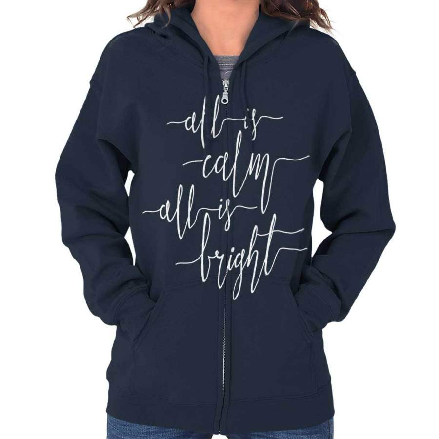 All Is Bright Zipper Hoodie