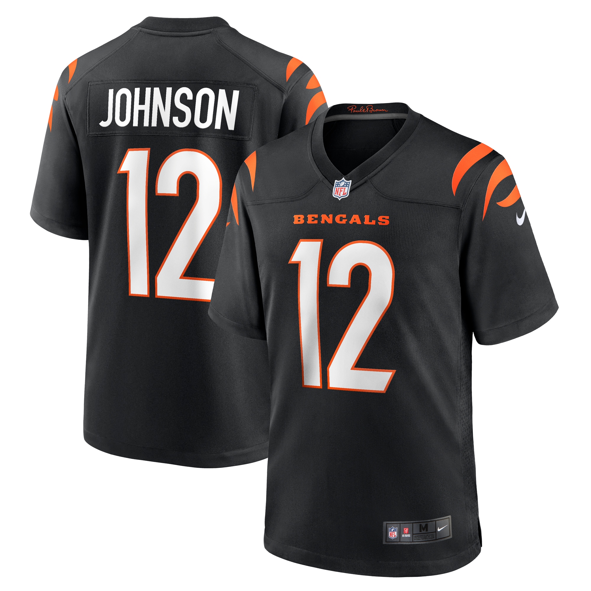 Men’s Cincinnati Bengals Tyron Johnson Black Home Game Player Jersey