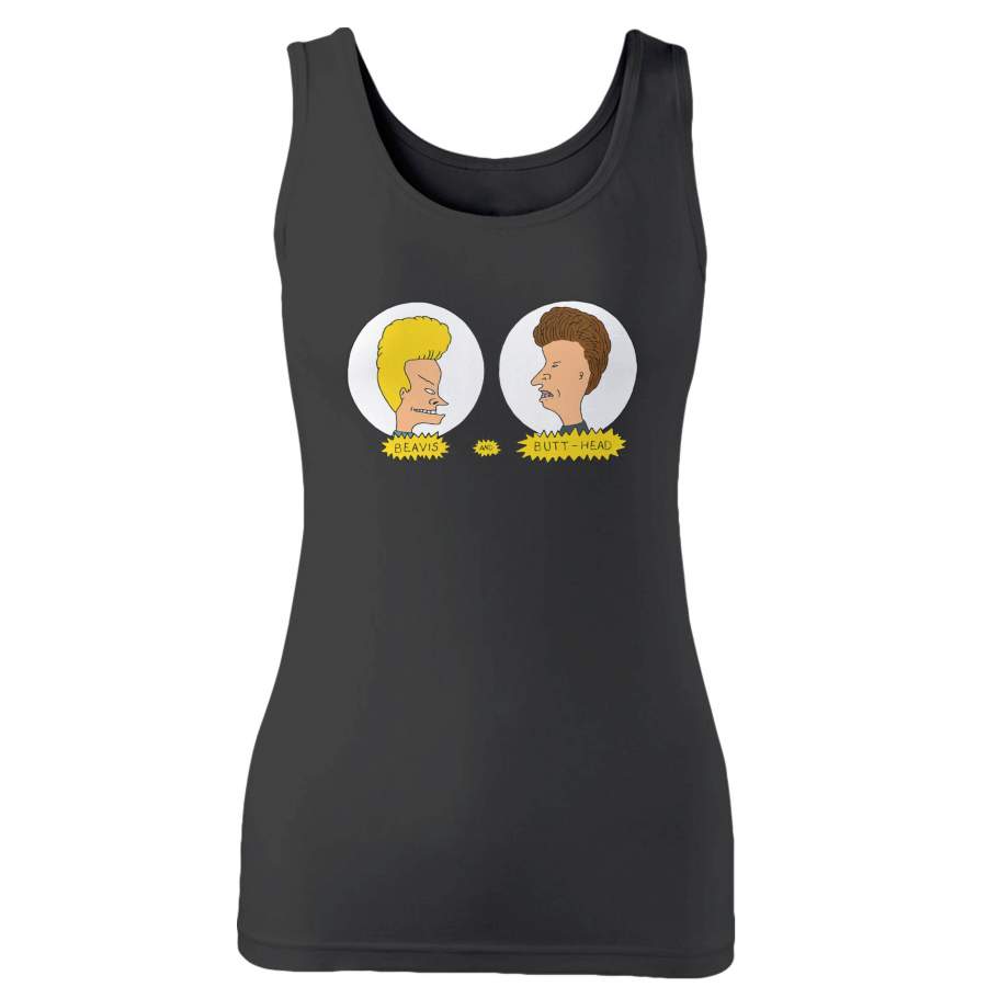 Beavis And Butthead Hair Skull Woman’s Tank Top