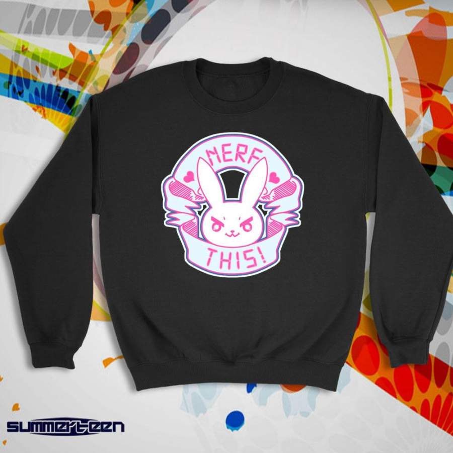 Nerf This Overwatch Bunny Gif Women’S Sweatshirt