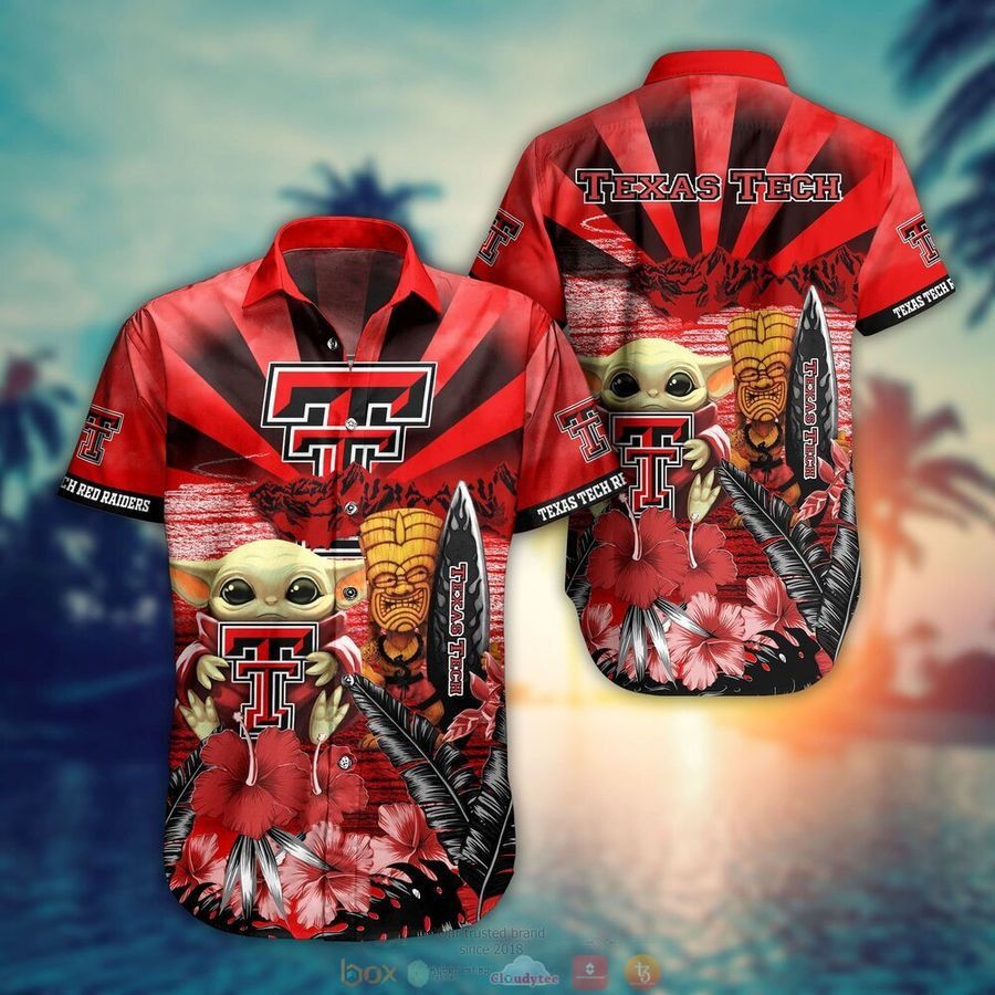 NCCA Texas Tech Red Raiders Baby Yoda Trendy Hawaiian Shirt Aloha Shirt