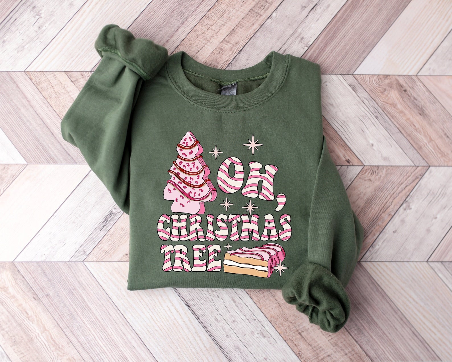 Oh Christmas Tree Sweatshirt 2D Crewneck Sweatshirt All Over Print Sweatshirt For Women Sweatshirt For Men Sws5030