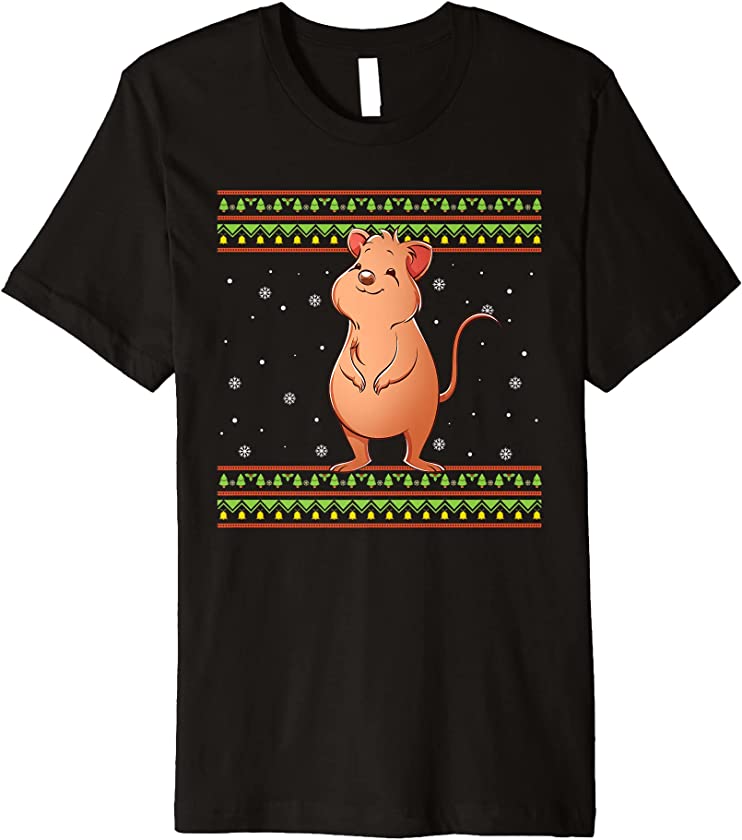 Ugly Christmas Cute Aussie Animal Lover Merry Xmas Quokka Premium T-Shirt