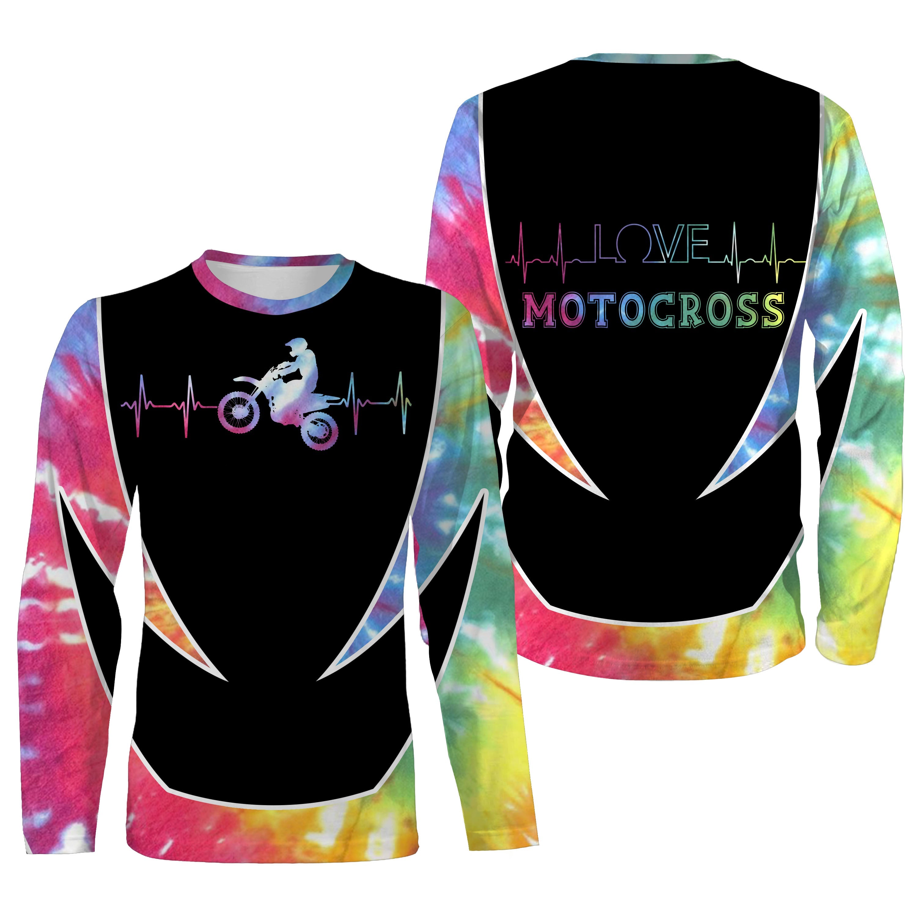 Rainbow Motocross Personalized Jersey Dirt Bike Shirt Biker Girl Off-Road Racing Tournament| Nms500