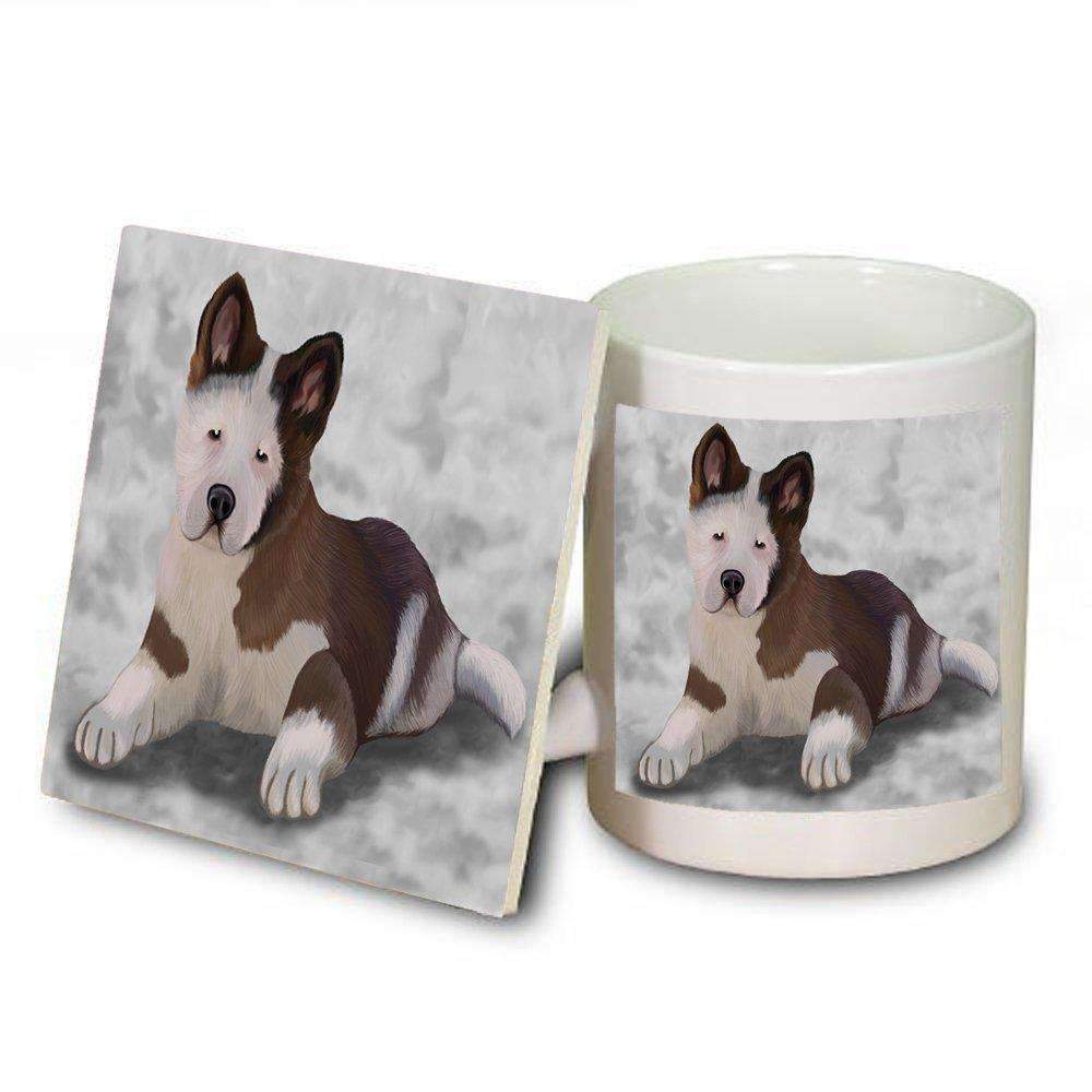 Akita Puppy Dog Mug And Coaster Set