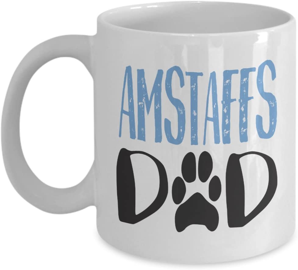 Amstaffs Dad Coffee Mug – Amstaffs Lover – Gift For Christmas – Cute Coffee Mug – Dog Dad