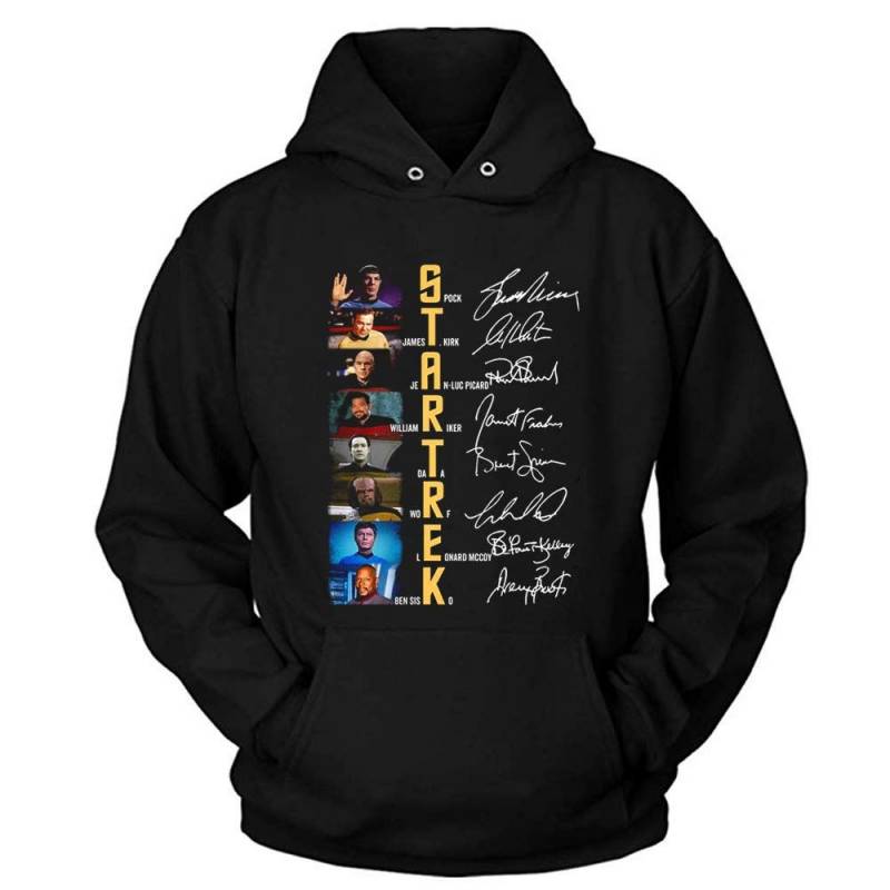 #star Movie Trek All Cast Signed Movie Film Cinema Signature T-shirt Hoodie