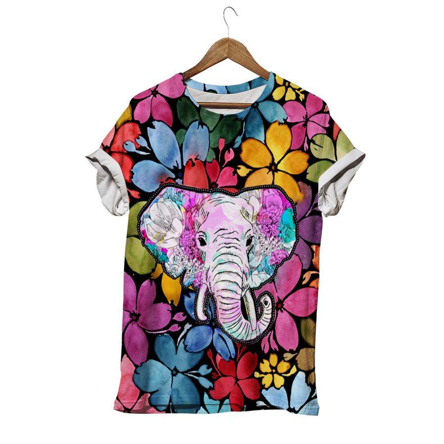 Wildflower Love Elephant Tee Elephant T-shirt