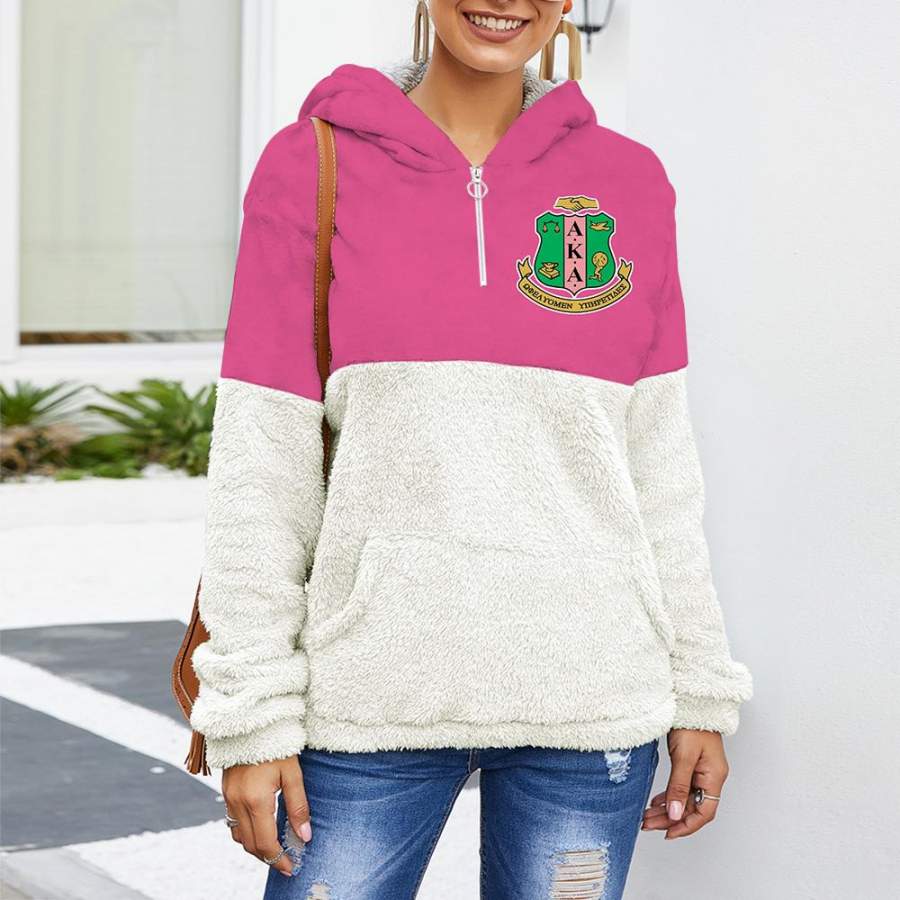 Alpha Kappa Alpha Fleece Half Zipper Hoodie 1