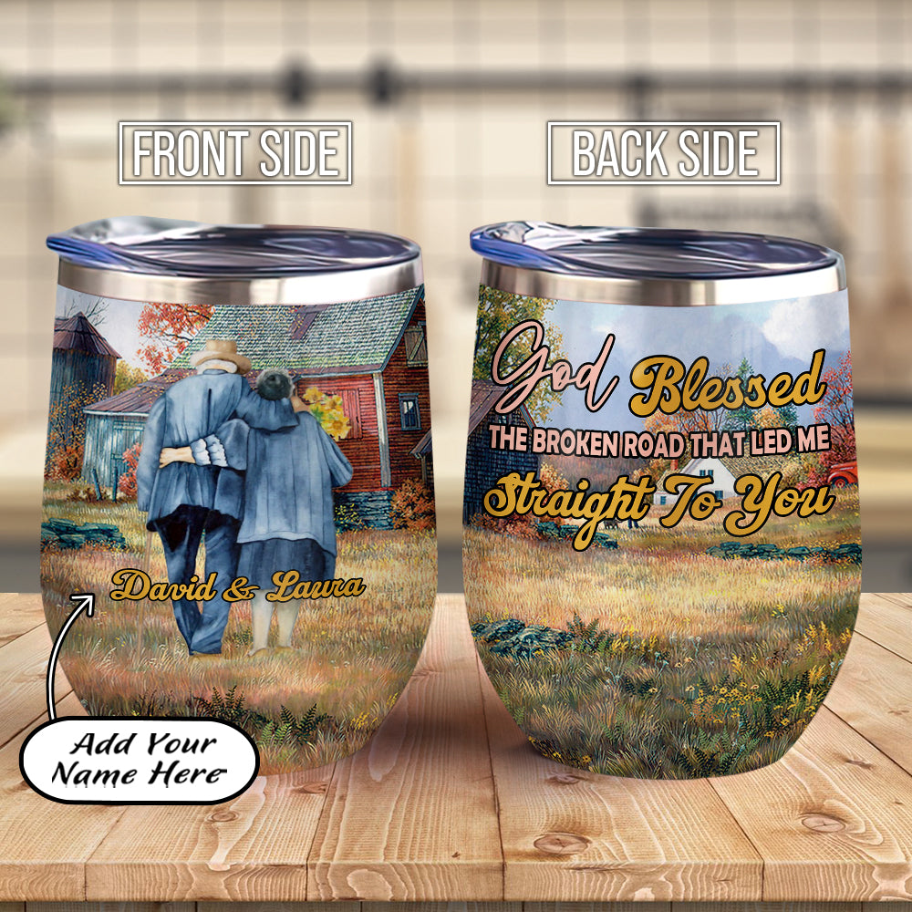 Personalized Old Couple Gift Acaa0707003Z Wine Tumbler