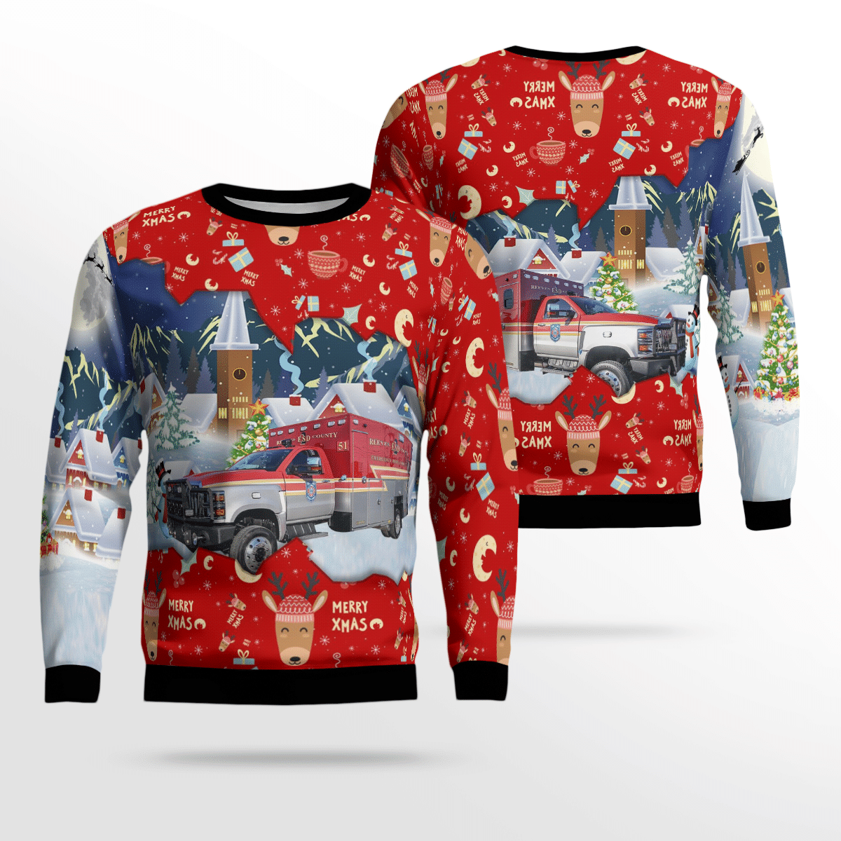 Texas, Reeves County Esd Christmas Sweater 3D, Gift For Christmas Ugly Sweater