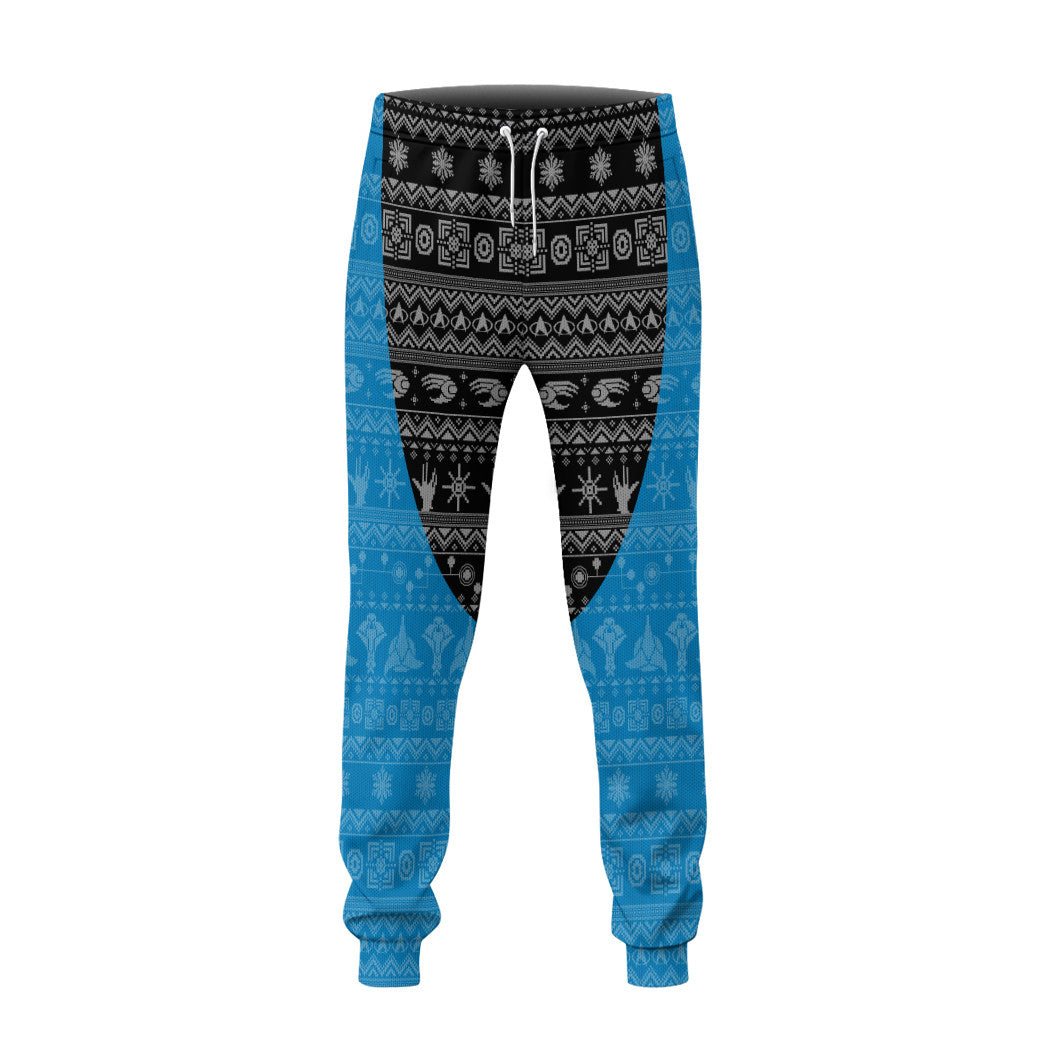 3D S.T The Original Series 1966 1969 Blue Ugly Christmas Custom Sweatpants