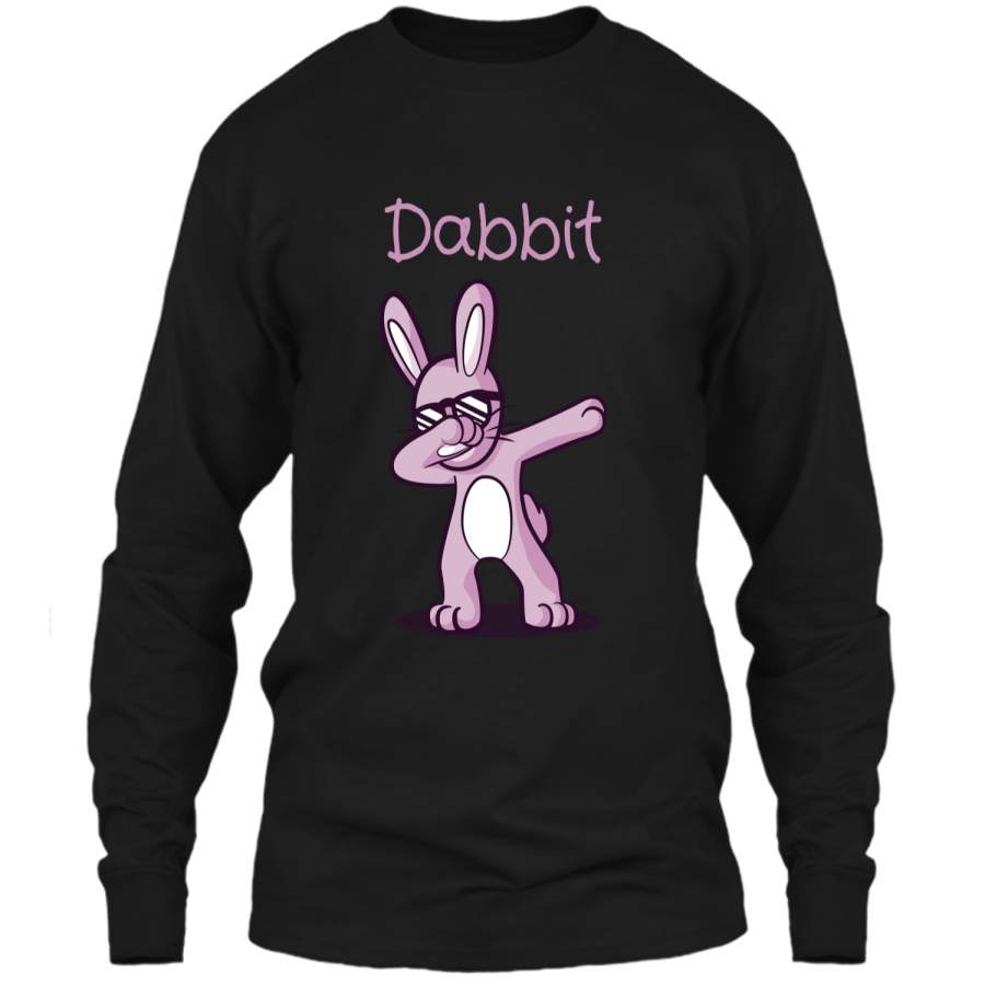 Dabbit Dabbing Easter Bunny Shirt Easter Gift for Kids LS Ultra Cotton Tshirt