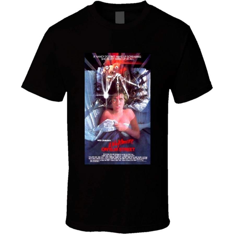 A Nightmare On Elm Street Vintage 80’S Movie Poster Fan T Shirt Fashion Short Sleeved T-Shirts Summer Funny Tee Shirt For Men