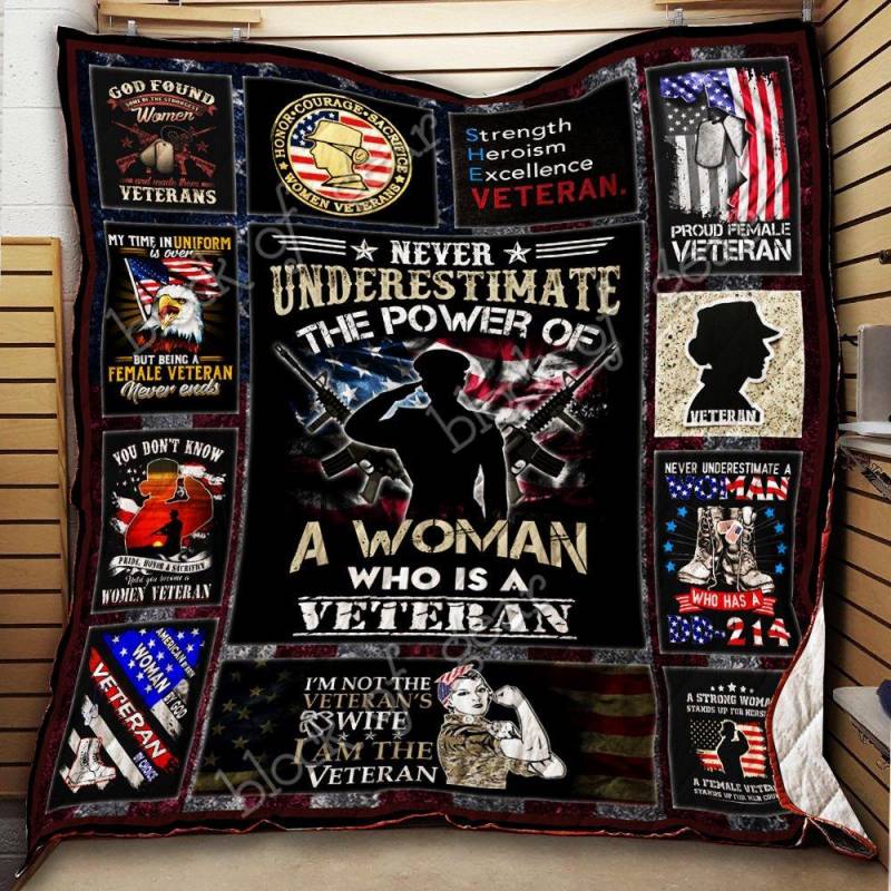 A BC – Woman Veteran Quilt Blanket