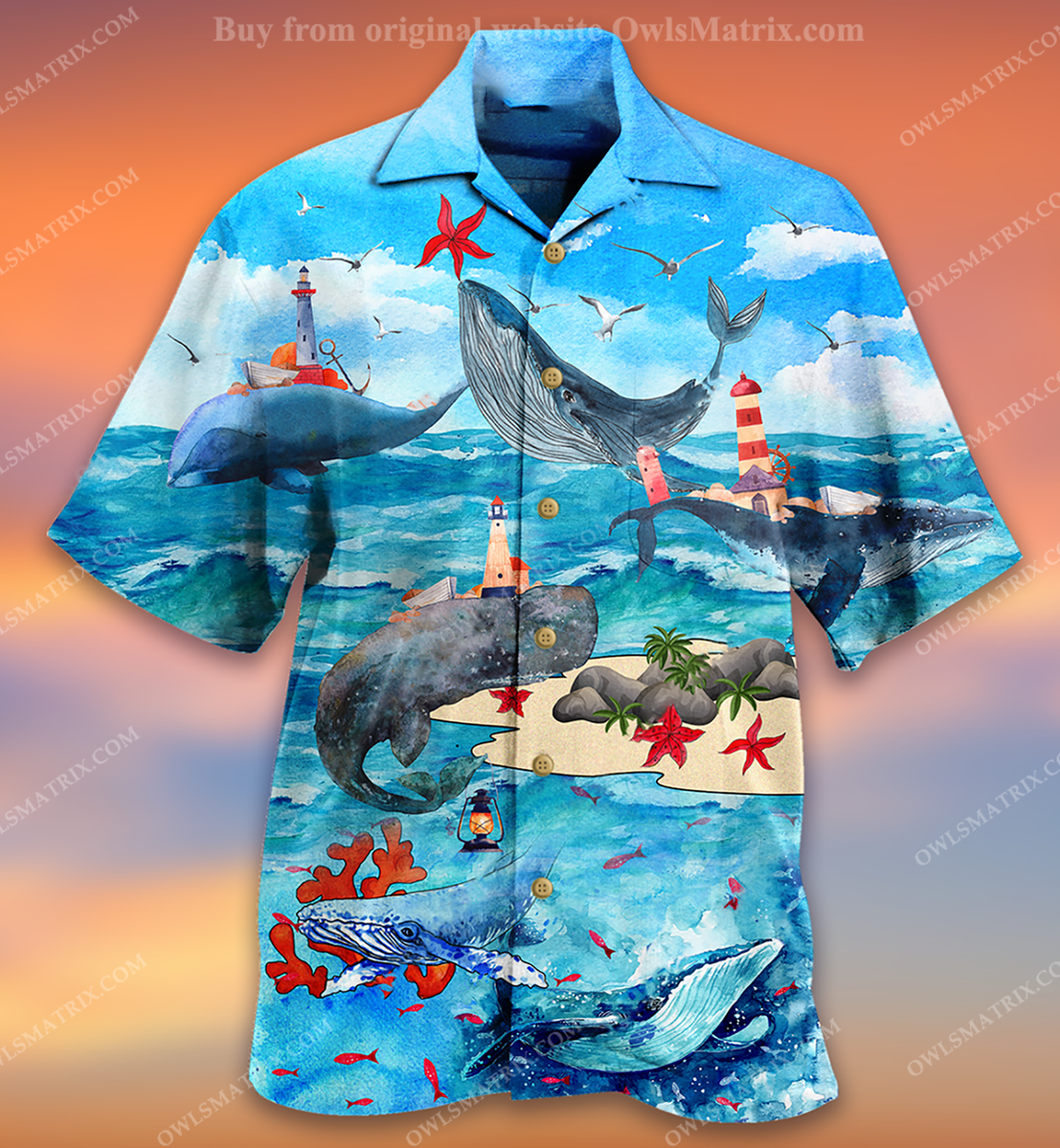 Whale Love Ocean Love Sky Limited Edition – Hawaiian Shirt