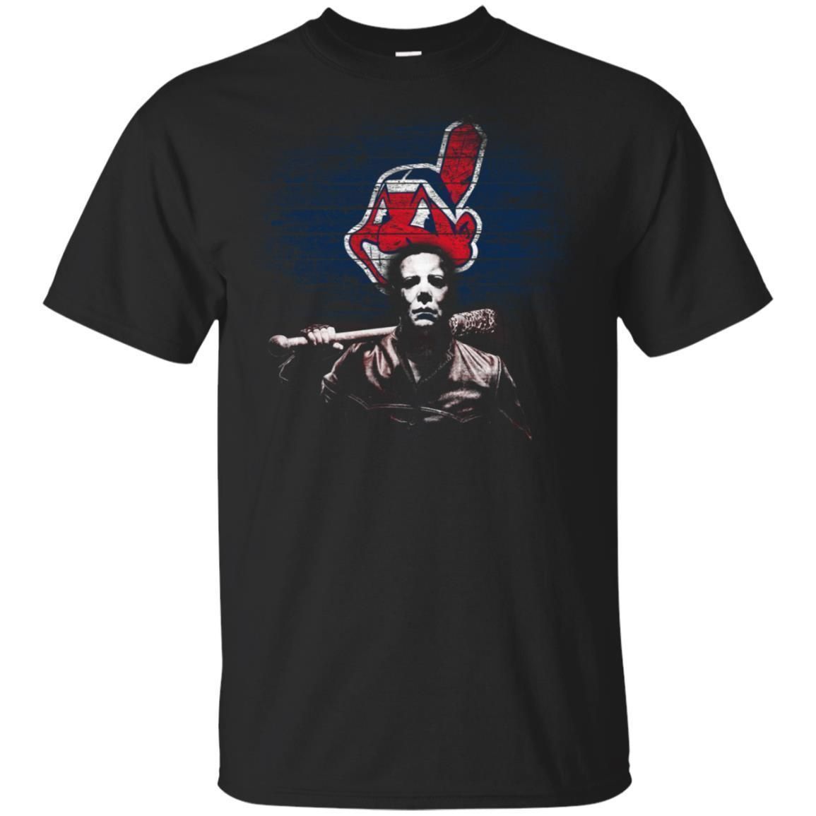 Michael Myers Cleveland Indians Shirt Halloween Costume Tt08