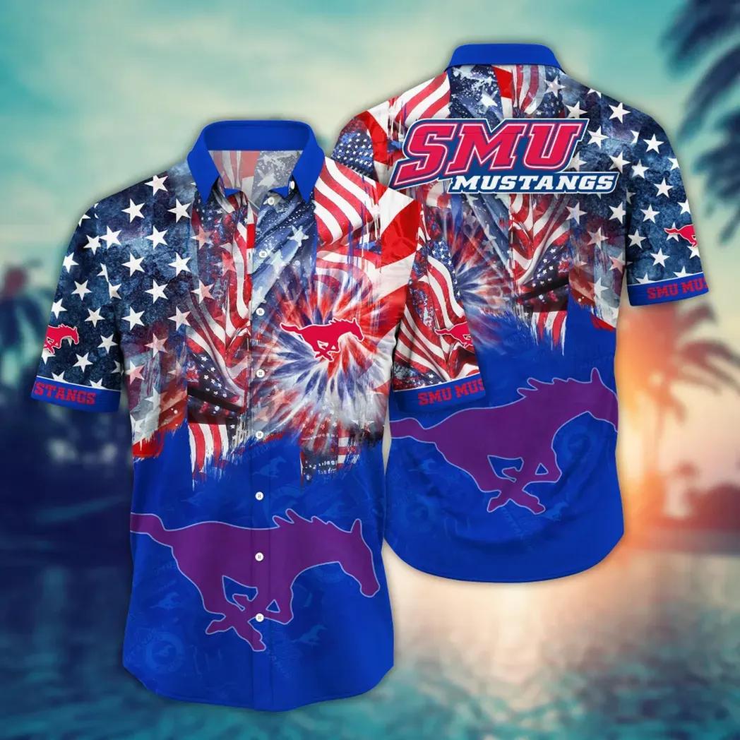Smu Mustangs Ncaa Flower Aloha Hawaiian Shirt 12, Ncaa Hawaiian Shirt