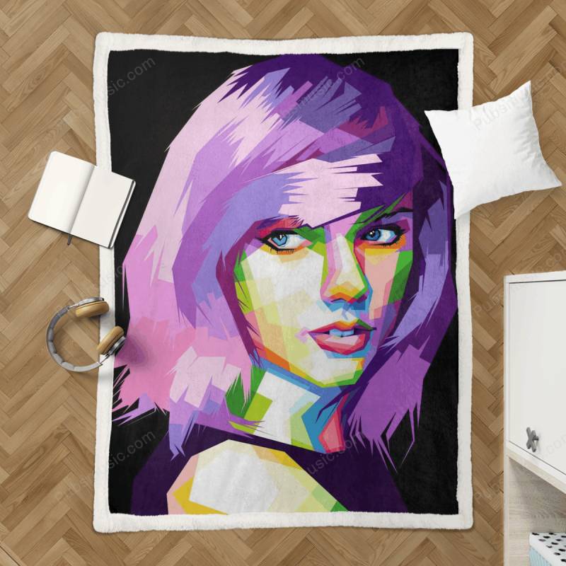 Taylor Swift in WPAP Style – Wpap Sherpa Fleece Blanket