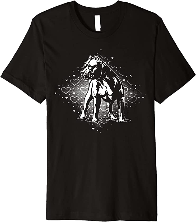 Pitbull Dog Hearts Love Animal Premium T-Shirt