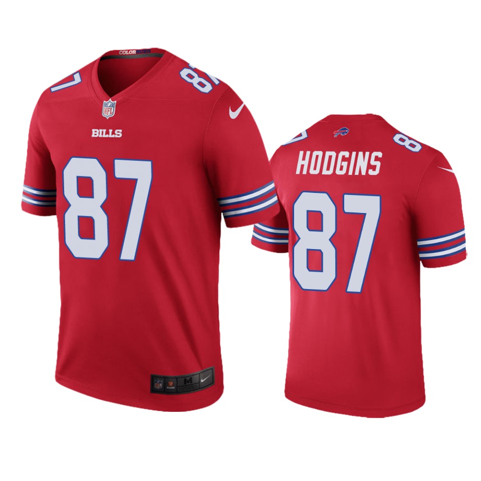 Buffalo Bills Isaiah Hodgins Red Color Rush Legend Jersey