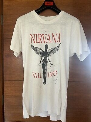 Vintage Nirvana In Utero 1993 Fall Tour T Shirt Epic Rare 6684