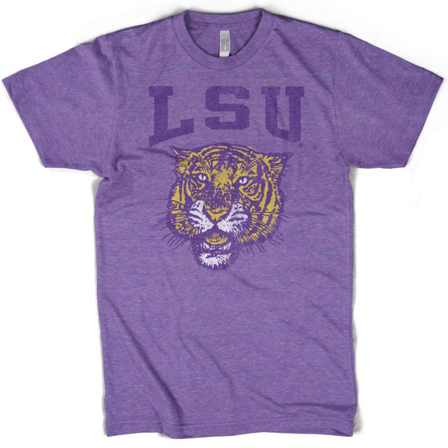 B&B Dry Goods LSU Tigers 78 Tiger Arch Tri-Blend T-Shirt – Tri-Orchid