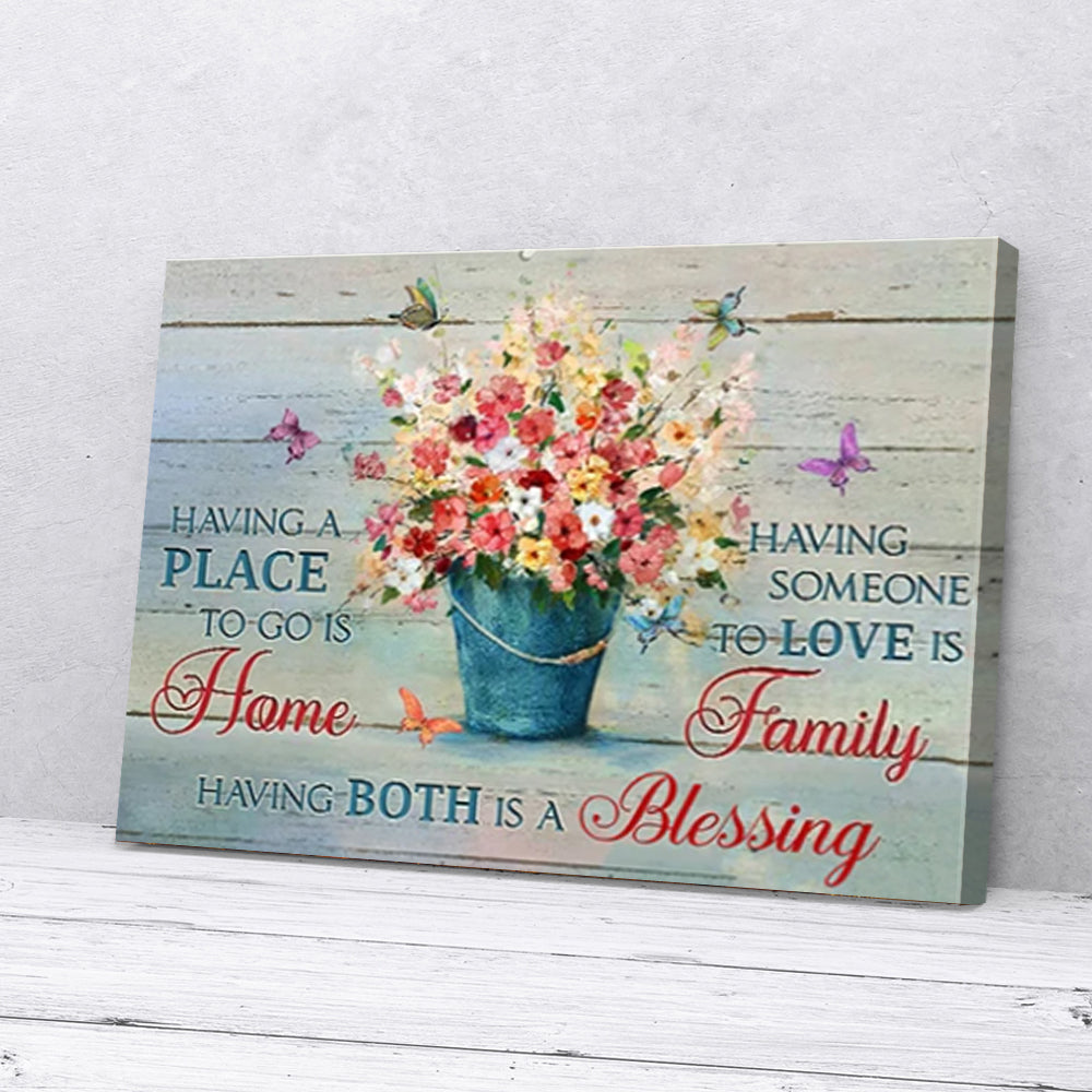 Bestieship Flowers Butterfly Canvas Prints