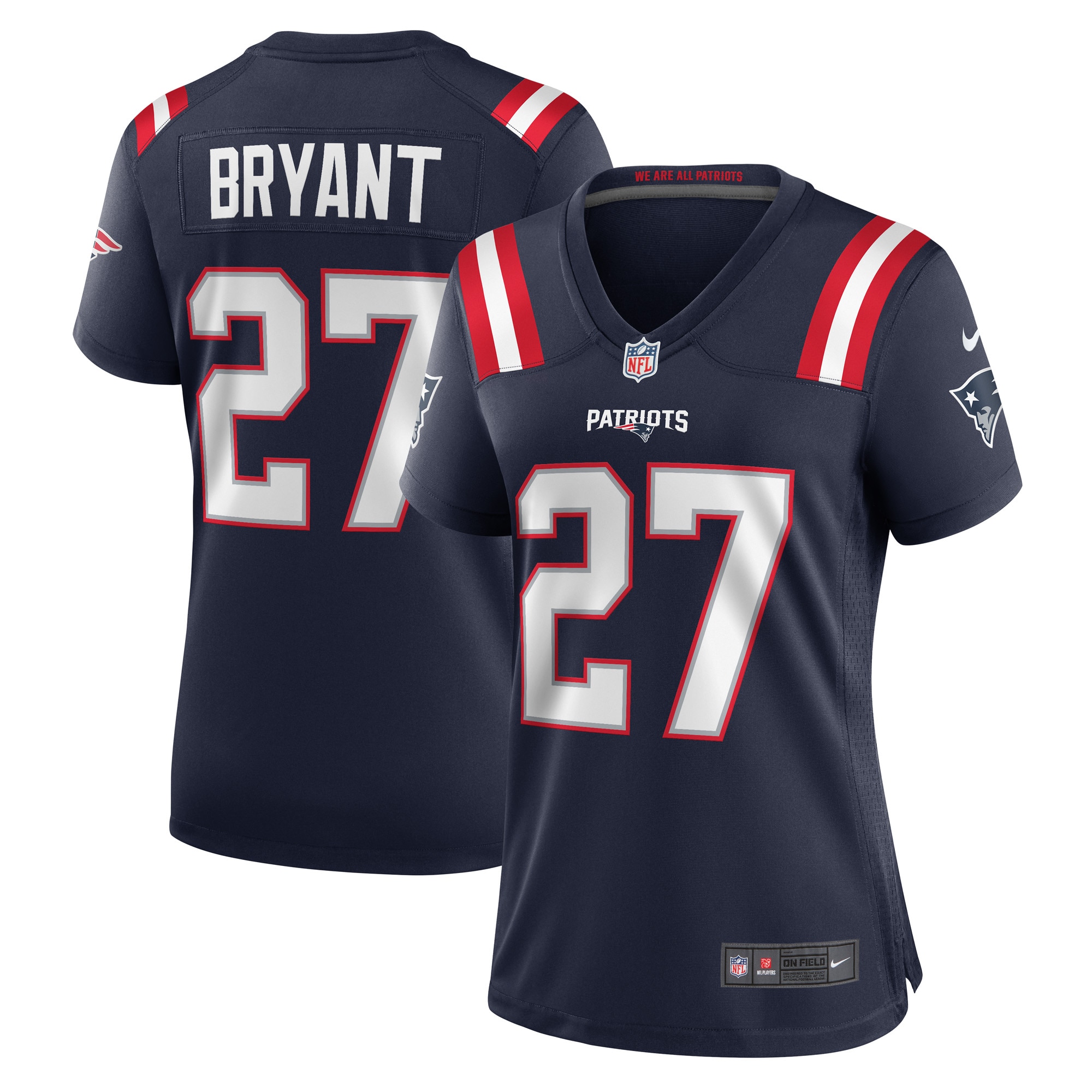 Women’s New England Patriots Myles Bryant Navy Game Player Jersey