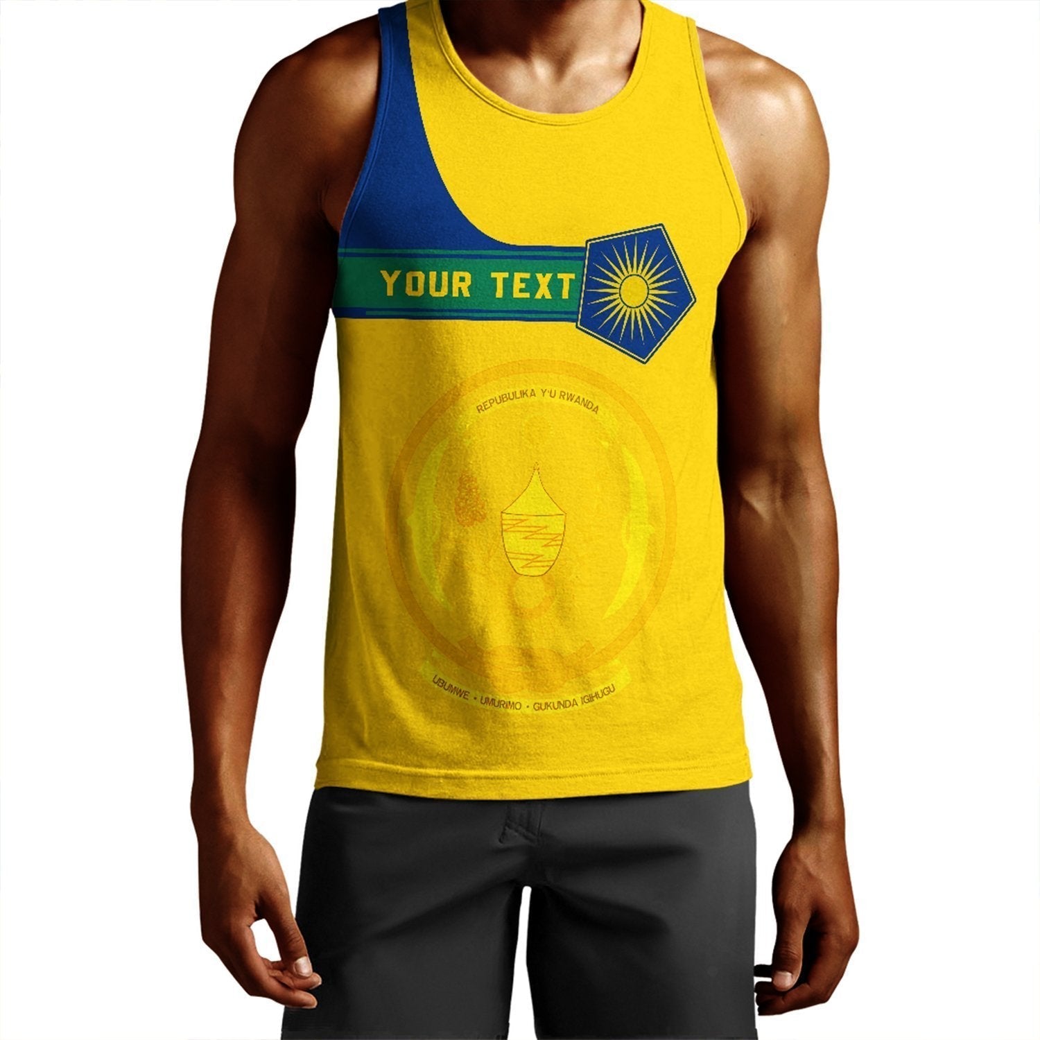 (Custom) African Tank Top – Rwanda Men’S Tank Top Pentagon Style