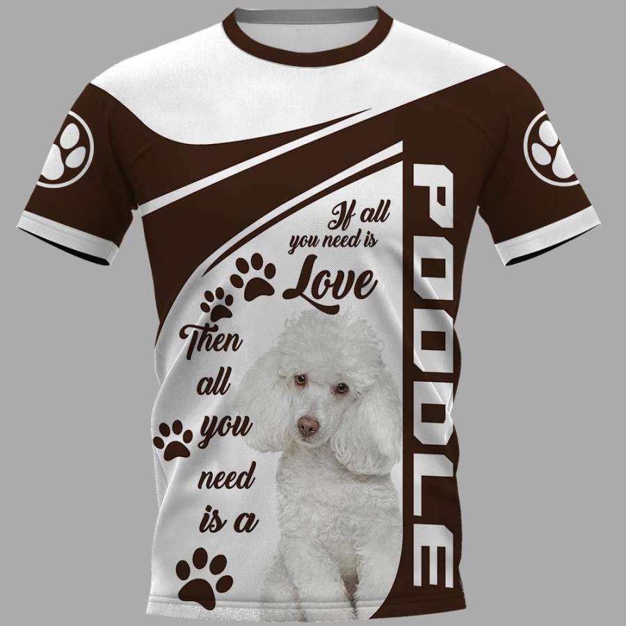 poodle Limited 3D Full Printing Shirt