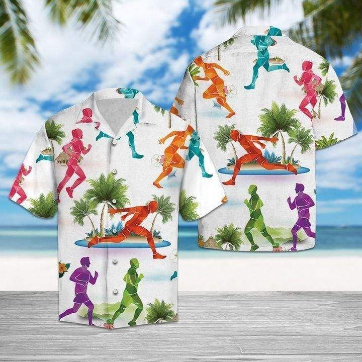 Order Running Lover Tropical Summer Hawaii Aloha Shirts Dh Ha31119